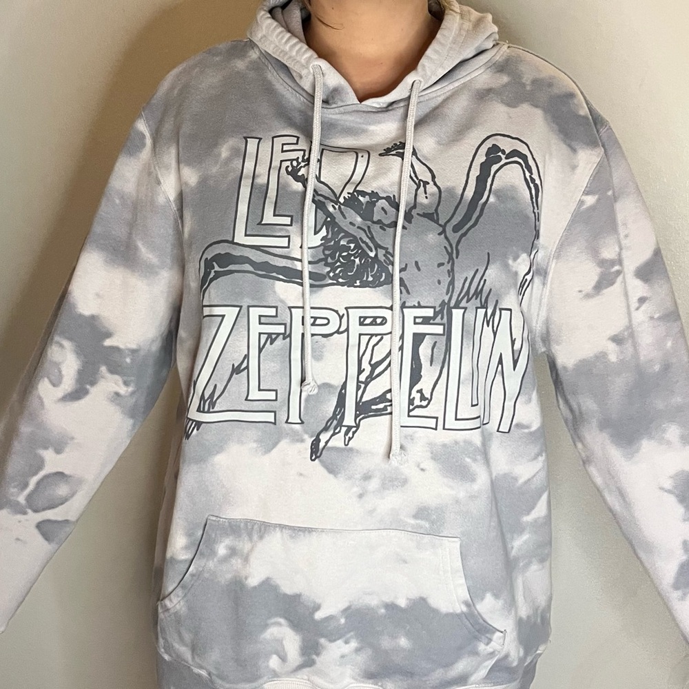 Led Zeppelin Gray Tie-Dye Hoodie XL